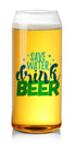 Novelty Beer Can Pint Glasses - Set of 4